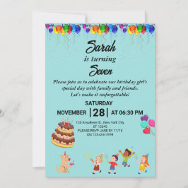 Invitación de cumpleaños personalizado con un dise