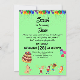 Invitación de cumpleaños personalizado con un dise