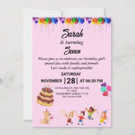 Invitación de cumpleaños personalizado con un dise