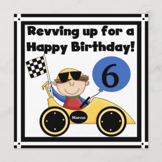 Invitación de cumpleaños personalizado para carro
