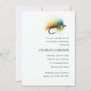 Invitación de cumpleaños Pesca con mosca