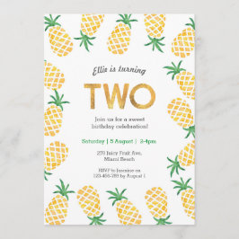 Invitación de cumpleaños | piña tropical