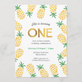 Invitación de cumpleaños | piña tropical
