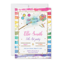 Invitación de cumpleaños pintada