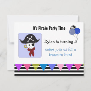 Invitación de cumpleaños pirata