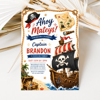 Invitación de cumpleaños pirata