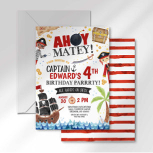 Invitación de cumpleaños pirata