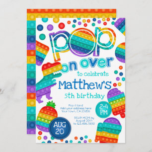 Invitación de cumpleaños Pop It