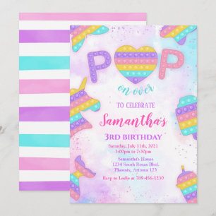 Invitación de cumpleaños Pop It