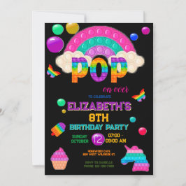Invitación de cumpleaños pop it, Fiesta pop it