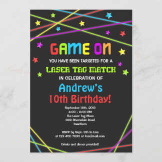 Invitación de cumpleaños por etiqueta láser, invit