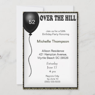 Invitación de cumpleaños por la edad del Personali