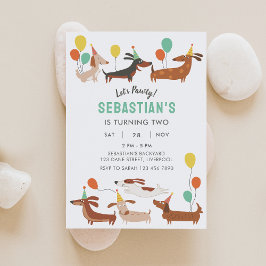 Invitación de cumpleaños por perros