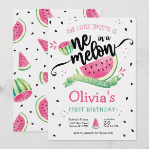 Invitación de cumpleaños por primera vez de niña '