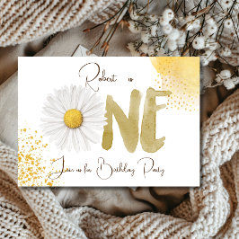 Invitación de cumpleaños por primera vez en margar