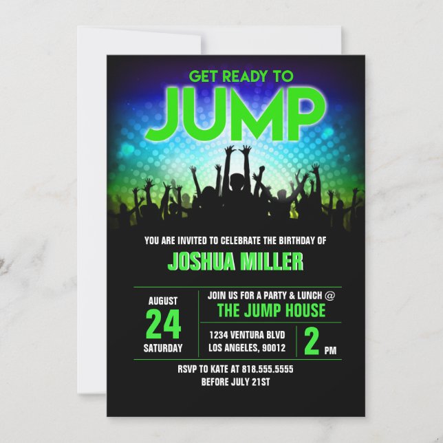Invitación de cumpleaños por turno (Anverso)