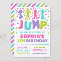 Invitación de cumpleaños por turnos, casa de rebot