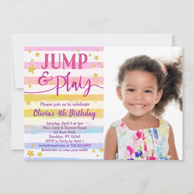 Invitación de cumpleaños por turnos para Chicas Fi (Anverso)
