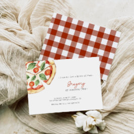 Invitación de cumpleaños porción de pizza divertid