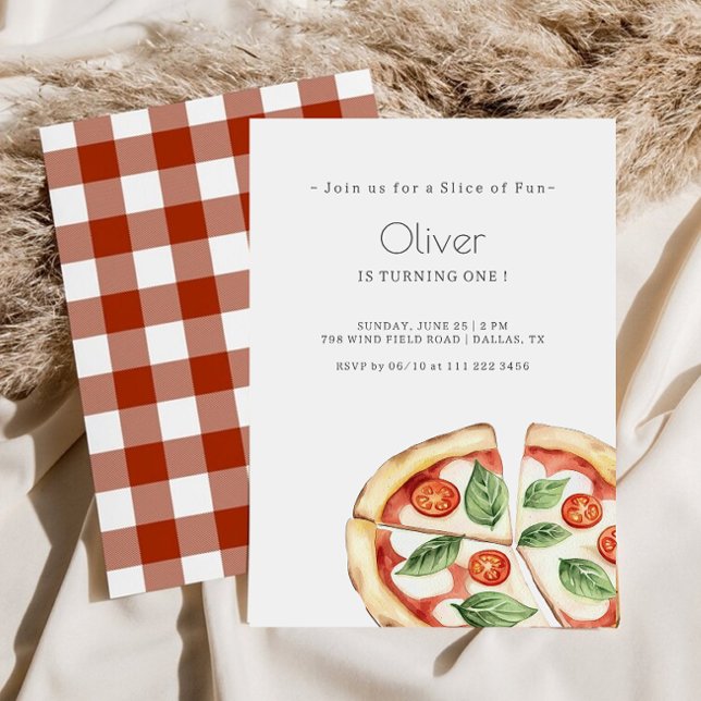 Invitación de cumpleaños porción de pizza divertid (Subido por el creador)