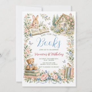 Invitación de cumpleaños primero libro de cuentos
