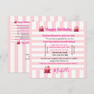 Invitación de Cumpleaños Raya Rosa y Blanca