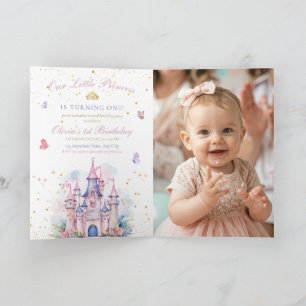 Invitación de cumpleaños real de la niña del casti