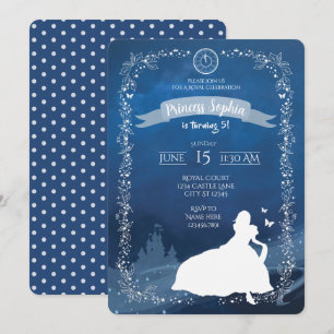 Invitación de cumpleaños real de princesa de cuent