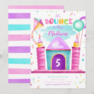 Invitación de cumpleaños rebotable editable
