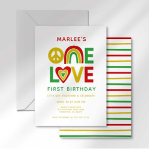 Invitación de cumpleaños reggae de primer amor