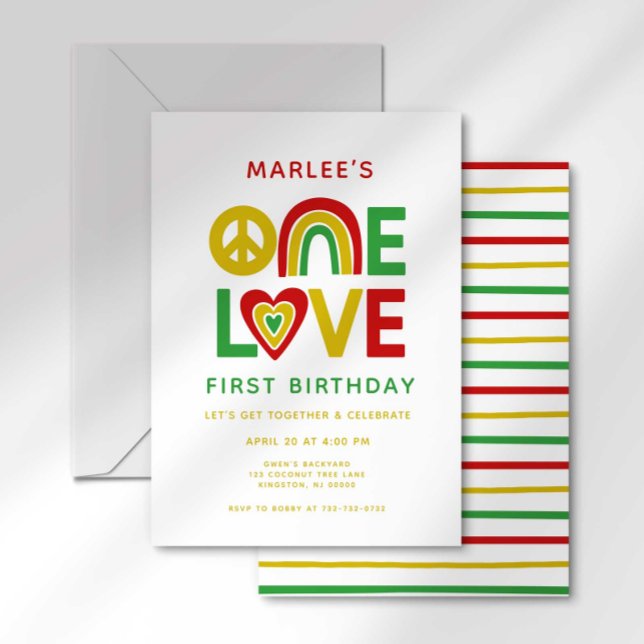 Invitación de cumpleaños reggae de primer amor (Subido por el creador)