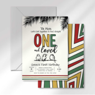 Invitación de cumpleaños reggae primero y amado