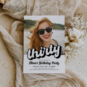 Invitación de cumpleaños Retro 30   Treinta Cumple