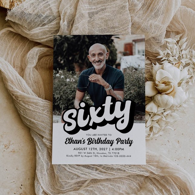 Invitación de cumpleaños Retro 60 | Sesenta cumple (Subido por el creador)