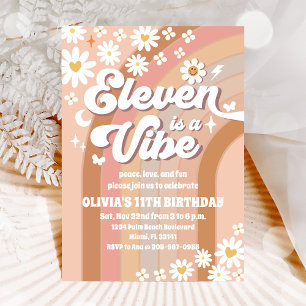 Invitación de Cumpleaños Retro Groovy