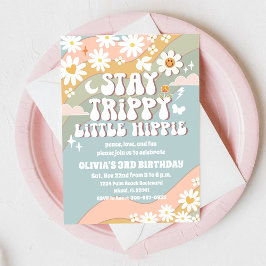 Invitación de cumpleaños retro hippie