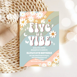 Invitación de cumpleaños Retro Pastel 5