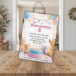 Invitación de cumpleaños retro personalizada