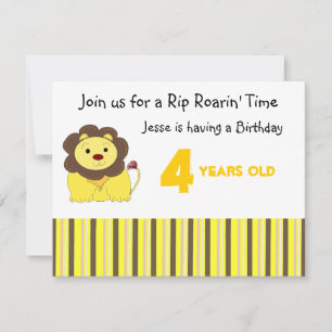 Invitación de cumpleaños Rip Roarin '
