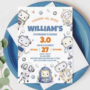 Invitación de cumpleaños Robot