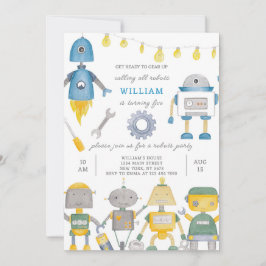 Invitación de cumpleaños Robot