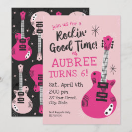 Invitación de cumpleaños Rockstar Good Time