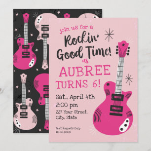 Invitación de cumpleaños Rockstar Good Time