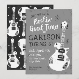 Invitación de cumpleaños Rockstar Good Time