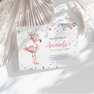 Invitación de cumpleaños rosado a los animales del