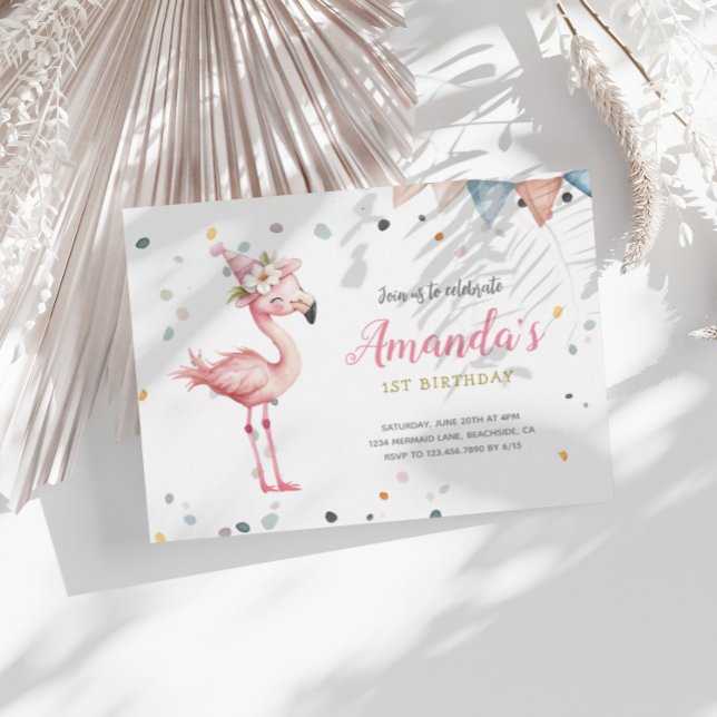Invitación de cumpleaños rosado a los animales del (Subido por el creador)