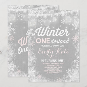Invitación de cumpleaños rustica de ONEderland
