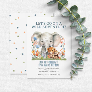 Invitación de cumpleaños Safari | Ani de la jungla