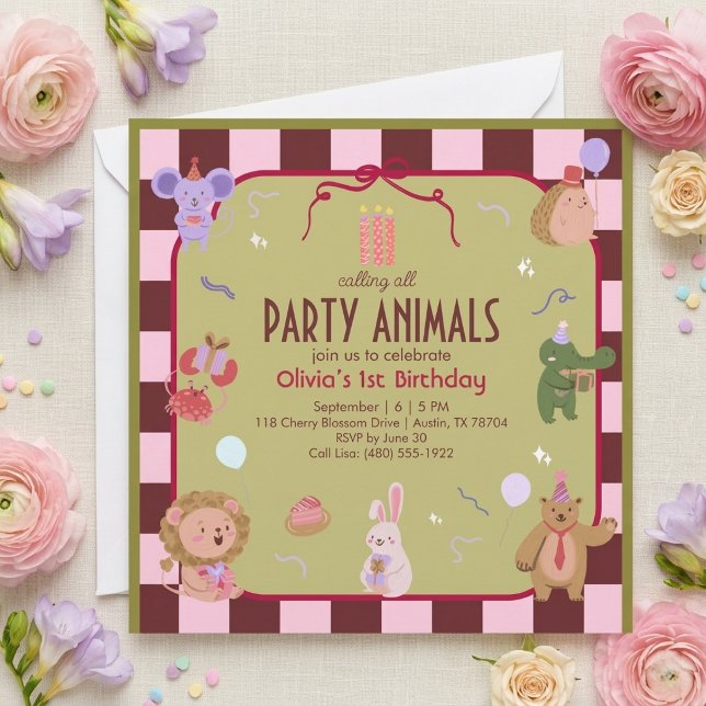 Invitación de cumpleaños Safari Animales Fiesta Re (Subido por el creador)