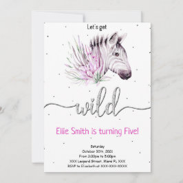 Invitación de cumpleaños Safari de animales